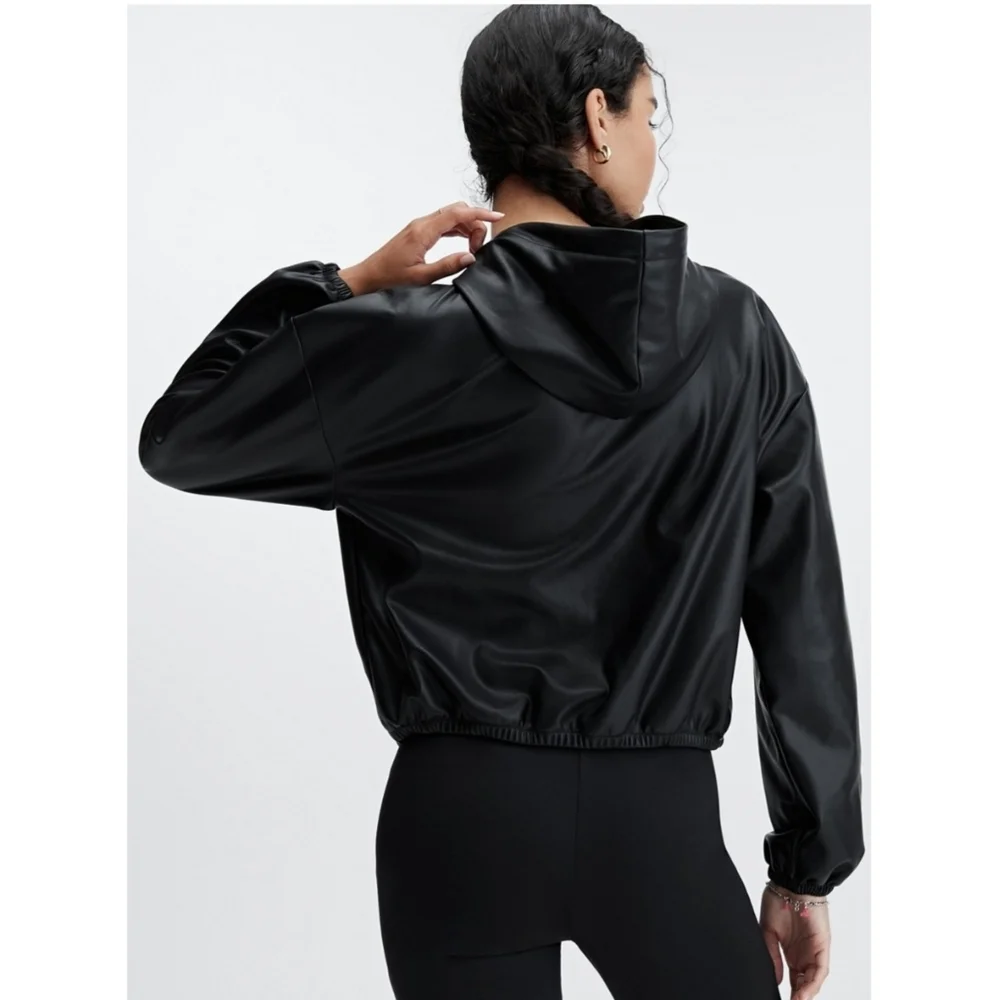 FABLETICS Vegan Leather Hoodie L - Picture 3 of 7